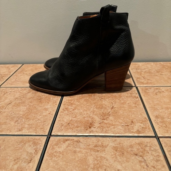 Madewell The Billie Leather Ankle Boot in Black Size 7 - Picture 4 of 11